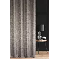 Zasłona szyta na taśmie 5 cm stalowa z tkaniny z wzorem przetykanym błyszczącą nicią