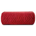Ręcznik INDILA w kolorze czerwonym, z żakardowym geometrycznym wzorem