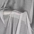 Firana szyta na taśmie 5 cm popielata z grubej, matowej tkaniny o naturalnym splocie wykończona obciążnikiem