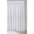 Firana biała z gładkiej tkaniny o błyszczącej powierzchni 350x270 cm taśma ALIA