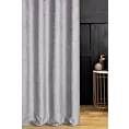 Zasłona szyta na taśmie 5 cm srebrna z miękkiej w dotyku tkaniny szenilowej