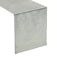 Bieżnik na stół miodowo, złocisty 35x140 cm welwetowy BLINK 12 z dużym wzorem kwiatu lotosu