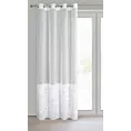 Firana biała zdobiona błyszczącą nicią 140x250 cm przelotka MARGARET 6