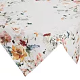Bieżnik na stół naturalno, różowy 85x85 cm SUMMER 2 z nadrukowanym motywem kwitnących kwiatów