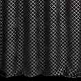 Zasłona szyta na taśmie 8 cm czarno srebrna z szenilowej tkaniny w geometryczny wzór przetykany błyszczącą nicią Italissima Eva Minge