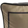 Poszewka na poduszkę 45x45 cm welwetowa i ozdobnym logiem złoto, czarna EVA 4 Eva Minge