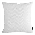 Poszewka na poduszkę 45x45 cm welwetowa, biała pikowana w jodełkę metodą hot press SOFIA Eurofirany Premium