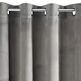 Zasłona welwetowa szara gładka 140x250 cm przelotka - PIERRE