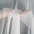 Firana szyta na taśmie 5 cm biała z delikatnej miekkiej tkaniny o wyglądzie markizety, wykończona obciążnikiem