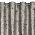 Zasłona stalowo, złocista zdobiona marmurkowym wzorem, welwetowa 140x250 cm przelotka TAMI