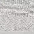 Ręcznik kąpielowy 70x140 cm bawełniany kolor srebrny o ryżowej strukturze z welwetową bordiurą 500 g/m2 LOREN