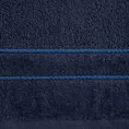 Ręcznik kąpielowy 70x140 cm bawełniany kolor granatowy z kontrastującymi paseczkami 500 g/m2 SIBEL