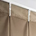 Zasłona ciemnobeżowa z welwetowej tkaniny 80x270 cm (wymiar podany na gotowo) system flex - MELANIE