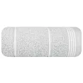 Ręcznik do rąk 30x50 cm bawełniany kolor srebrny ze stębnowaną bordiurą 500 g/m2 MIRA
