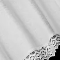 Zazdrostka biała z matowej tkaniny z koronką 150x60 cm tunel CLARIE