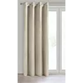 Zasłona jasnobeżowa z matowego welwetu 140x250 cm przelotka - MELANIE