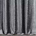 Zasłona szyta na taśmie 5 cm SAFARI grafitowa z miękkiej welwetowej tkaniny w wytłaczany wzór