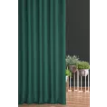 Zasłona szyta na taśmie 5 cm ciemnozielona z gładkiej zaciemniającej tkaniny typu dimout