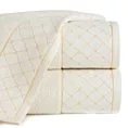 Ręcznik kąpielowy 50x90 cm bawełniany kolor kremowy z miękką szenilową bordiurą 520 g/m2 MARTHA