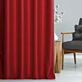 Zasłona szyta na taśmie 5 cm bordowa z gładkiej zaciemniającej tkaniny typu dimout