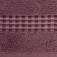 Ręcznik kąpielowy 70x140 cm bawełniany kolor liliowy z przeplataną bordiurą 500 g/m2 RIVA