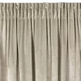 Zasłona beżowa z połyskiem, welwetowa 140x270 cm na taśma SAMANTA