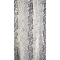 Zasłona welwetowa srebrno, szampańska z przecieranym nadrukiem 135x250 cm przelotka - SOFI