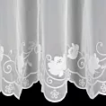 Firana biała z drobnej siateczki zdobiona subtelnym haftem 350x160 cm przelotki - LETI