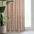 Zasłona welwetowa beżowo, szampańska z nadrukiem metalicznym 140x270 cm taśma - MARIELA