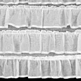 Zazdrostka biała z etaminy zdobiona subtelnymi falbanami 150x70 cm szelki LILIA