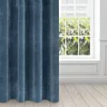 Zasłona granatowa z ekskluzywnego aksamitnego welwetu 290 g/m2 140x250 cm 10 szt. przelotek - VILLA