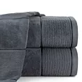 Ręcznik kąpielowy 70x140 cm bawełniany kolor stalowy z welurową bordiurą 500 g/m2 EMMA