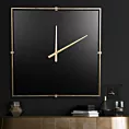 Dekoracyjny zegar ścienny z metalu w stylu nowoczesnym, kwadratowy