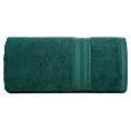 Ręcznik do rąk 30x50 cm bawełniany kolor ciemnozielony z bordiurą w paski 550 g/m2 ELEN