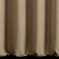 Zasłona szyta na flexach brązowa z tkaniny z jodełkowym wzorem geometrycznym
