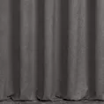 Zasłona szyta na taśmie 5 cm szara z miękkiej tkaniny o welurowej strukturze