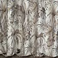 Tkanina zasłonowa  welwetowa, z nadrukowanym motywem botanicznym i błyszczącymi elementami