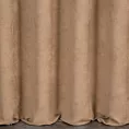 Zasłona szyta na taśmie 5 cm jasnobrązowa z miękkiej tkaniny o welurowej strukturze i wyraźnym splocie