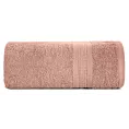 Ręcznik do rąk 30x50 cm bawełniany kolor pudrowy róż z żakardową bordiurą 500 g/m2 KAYA