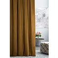 Zasłona szyta na taśmie 5 cm DORA - HIT jasnobrązowa z miękkiej tkaniny o welurowej strukturze
