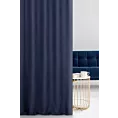 Zasłona szyta na taśmie 5 cm granatowa z miękkiej, matowej tkaniny w drobny geometryczny wzór