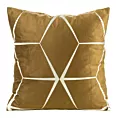 Poszewka na poduszkę 45x45 cm welwetowa miodowa z nadrukiem geometrycznym BLINK 28