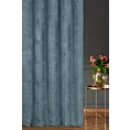Zasłona szyta na taśmie 5 cm jasnoniebieska z tkaniny szenilowej z efektem melanżu