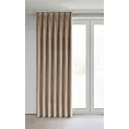 Zasłona ciemnobeżowa z welwetowej tkaniny 80x270 cm (wymiar podany na gotowo) system flex - MELANIE