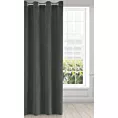 Zasłona grafitowa z matowego welwetu 140x250 cm przelotka - MILO