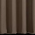 Zasłona szyta na taśmie 5 cm brązowa z gładkiej jednokolorowej tkaniny o jodełkowym splocie