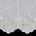 Tkanina firanowa zazdrostka zdobiona haftem drobnych kwiatuszków