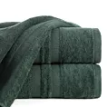 Ręcznik do rąk 30x50 cm bawełniany kolor ciemnozielony z welwetową bordiurą w pasy 500 g/m2 PORTO
