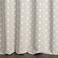 Zasłona szyta na flexach kremowo beżowa dwustronna, z wzorem w grochy