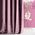 Zasłona szyta na taśmie 5 cm SAFARI liliowa z miękkiej welwetowej tkaniny z połyskiem
